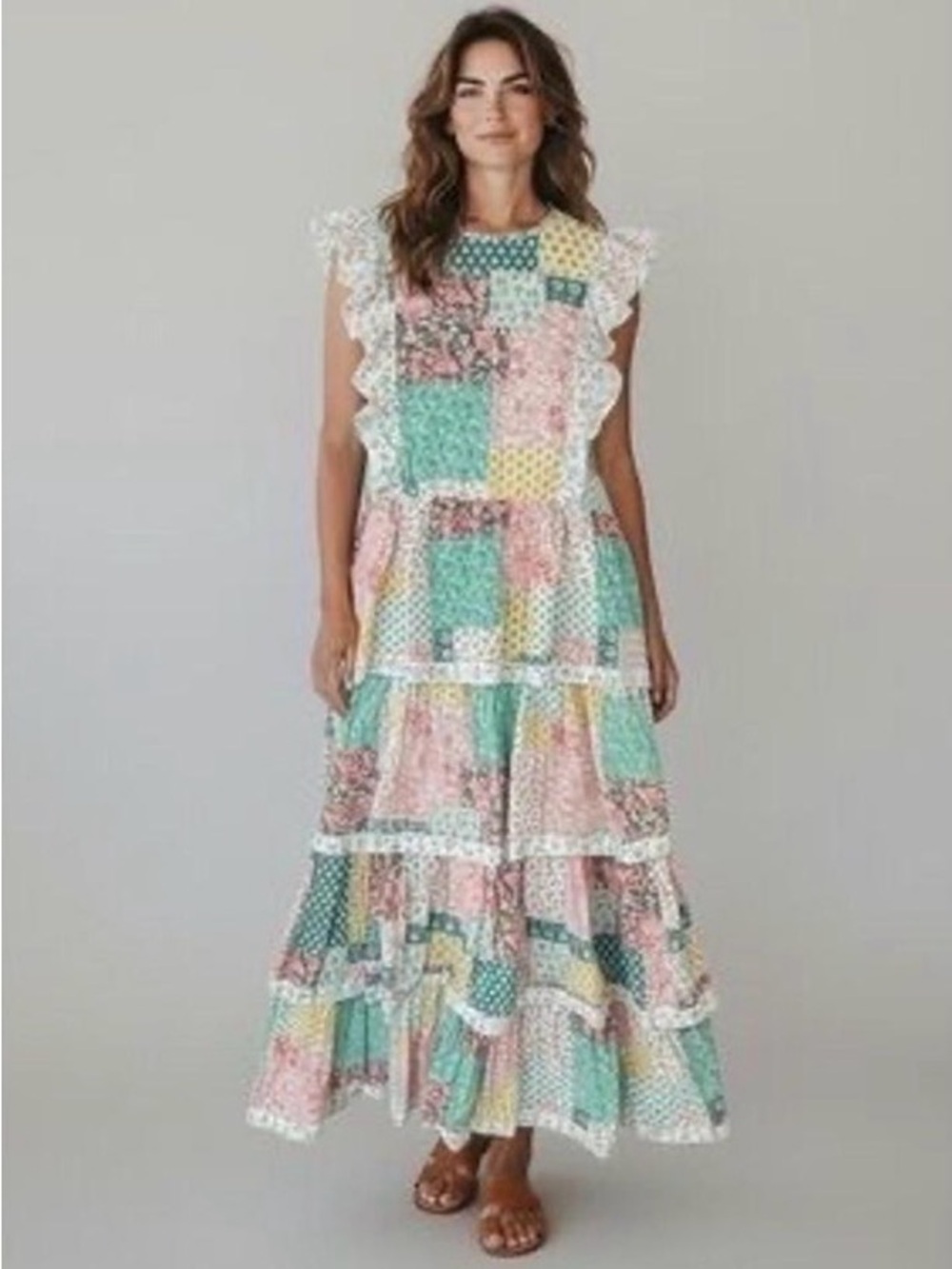 Simply Southern Hailey Quilted Pattern Dresses Pink and Blue Cottagecore NWT - Picture 10 of 10